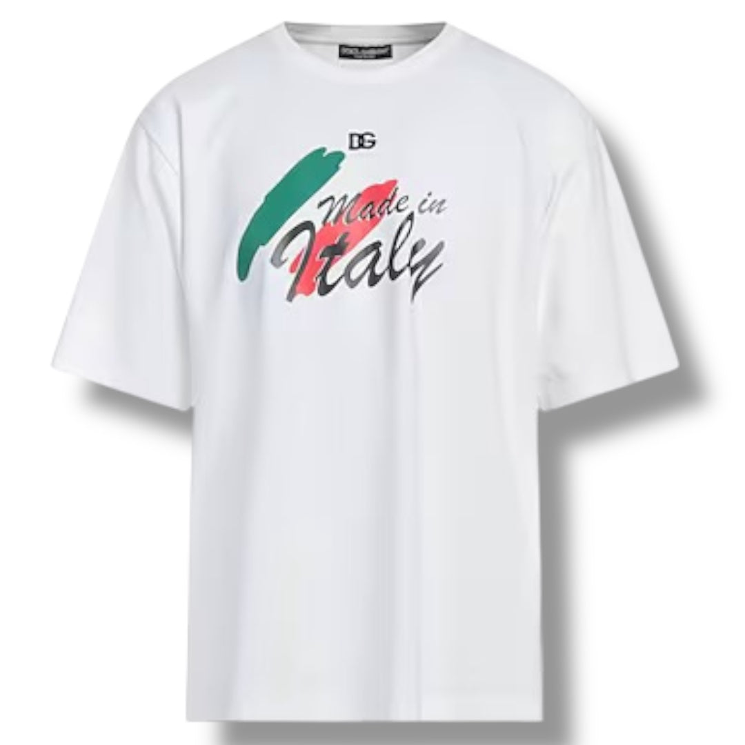 D&G DOLCE & GABBANA MADE IN ITALY T-SHIRT WHITE