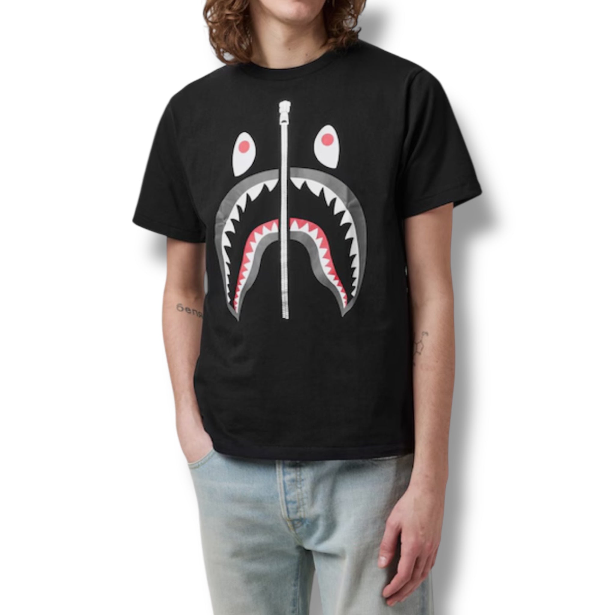 A BATHING BAPE SHARK T-SHIRT BLACK