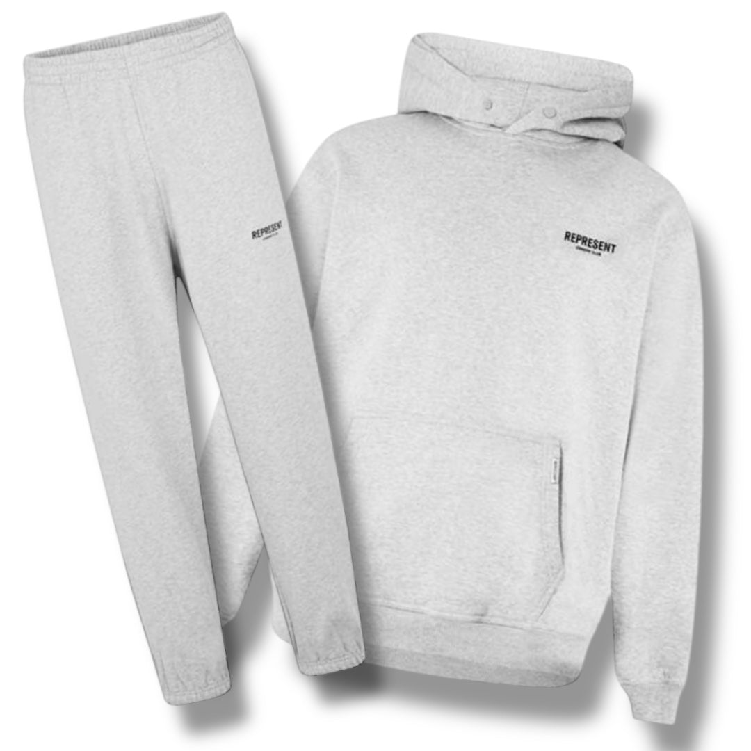 REPRESENT OWNERS CLUB HOODED TRACKSUIT LIGHT GREY