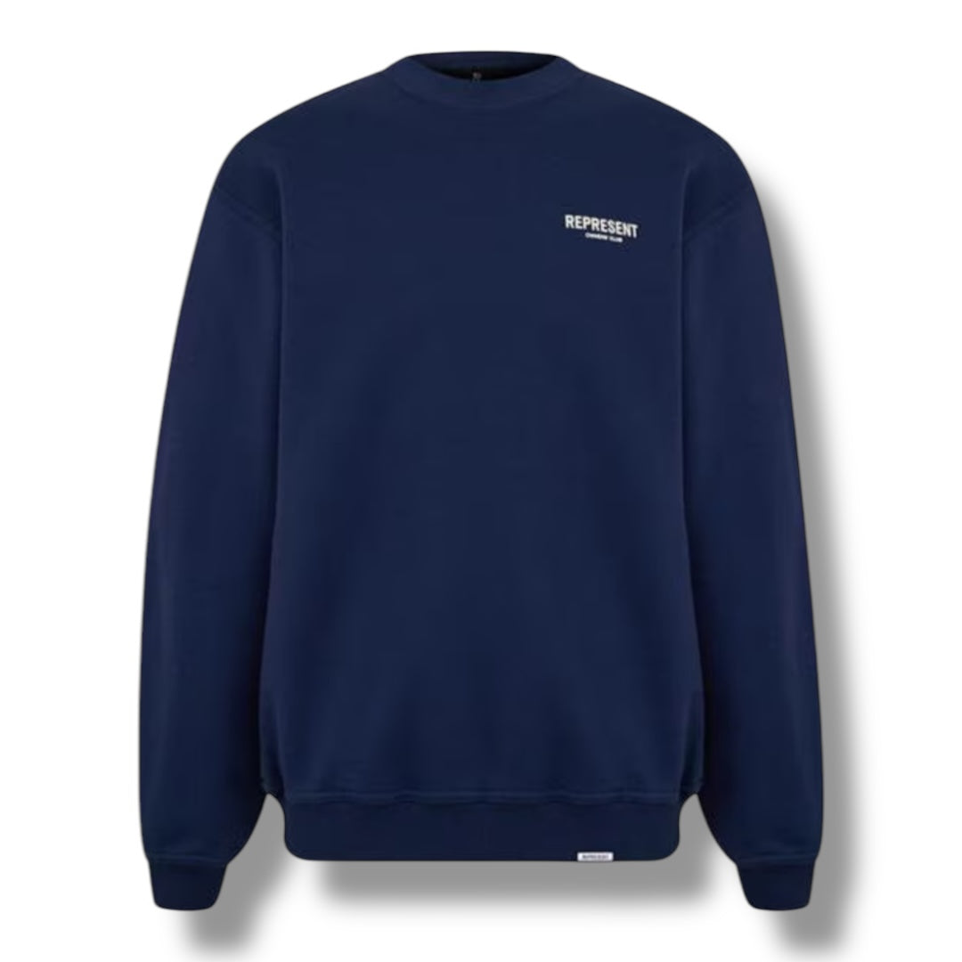 REPRESENT OWNERS CLUB CREWNECK SWEATSHIRT NAVY BLUE