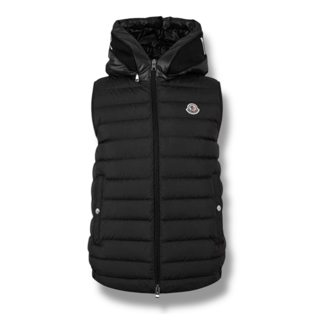 MONCLER BOURGET HOODED GILET BLACK