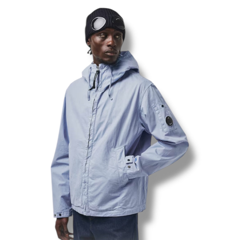 CP COMPANY HOODED LENS OVERSHIRT SKY BLUE