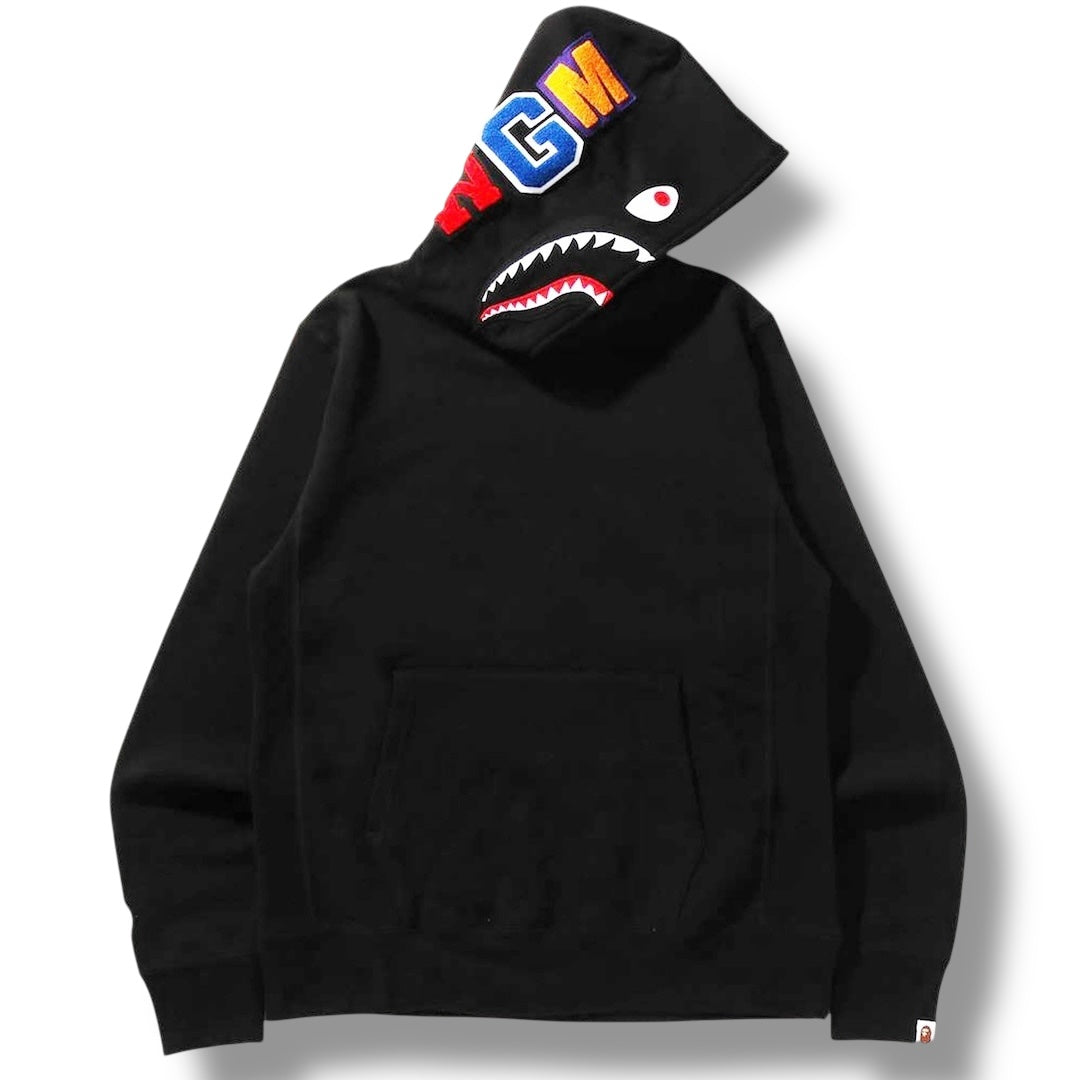 A BATHING APE BAPE SHARK HOOD OTTH HOODIE BLACK