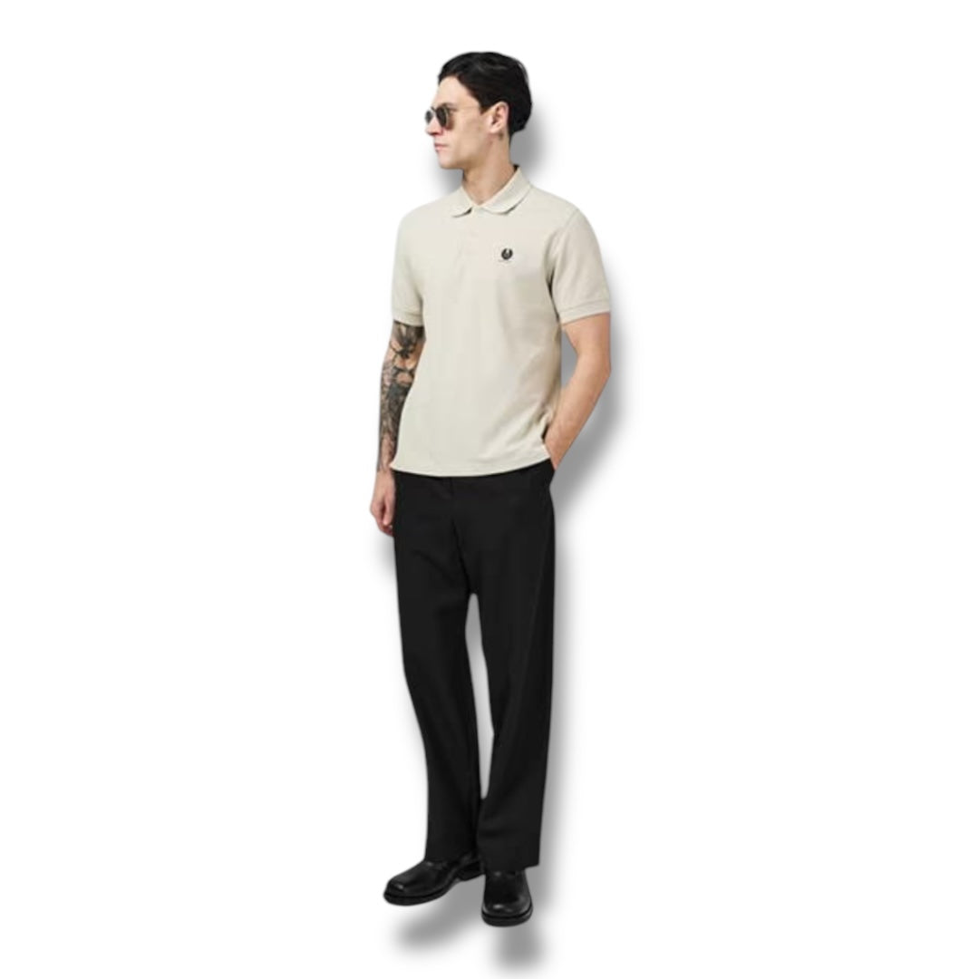 BELSTAFF PATCH LOGO POLO SHIRT BEIGE
