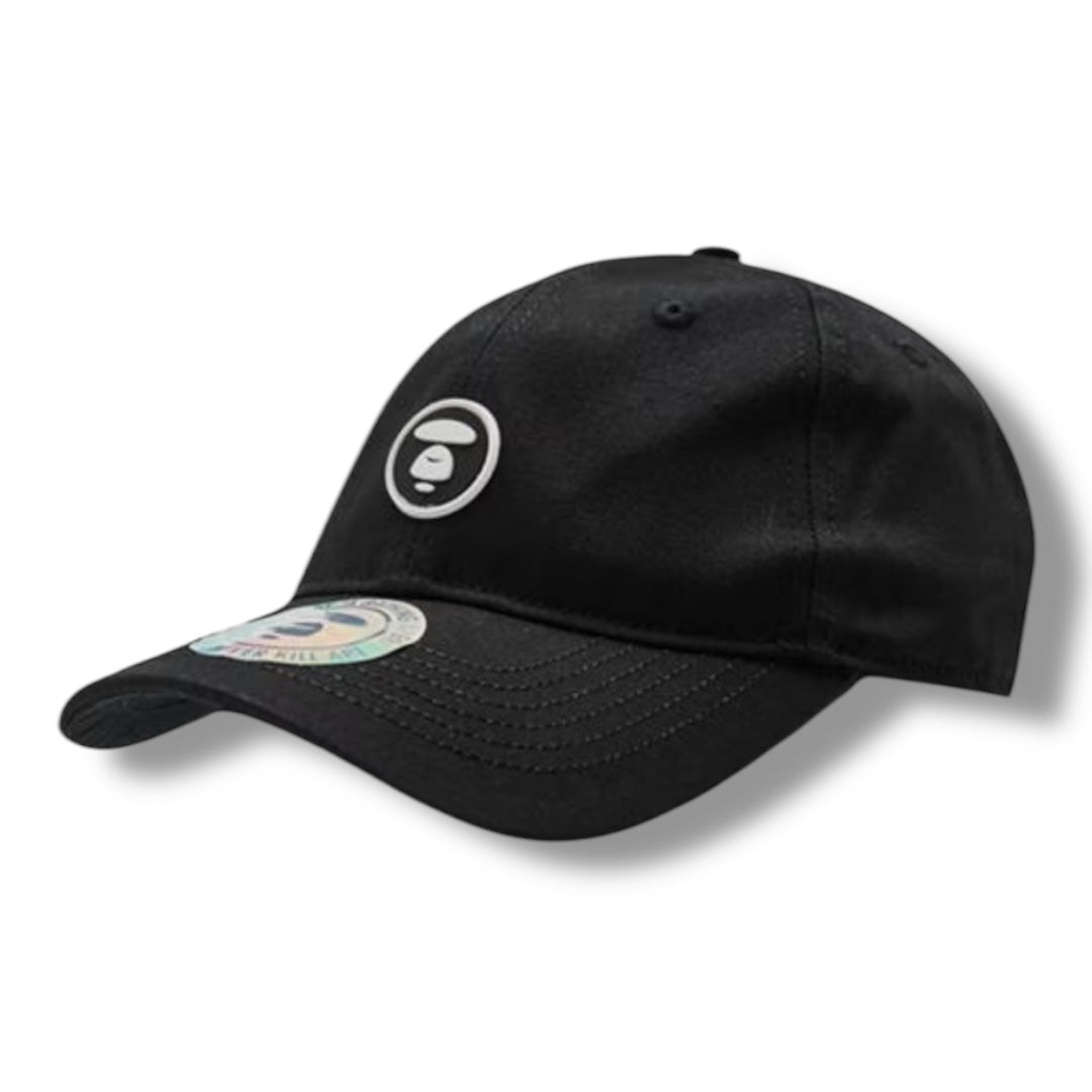 A BATHING APE AAPE PATCH BASEBALL CAP BLACK