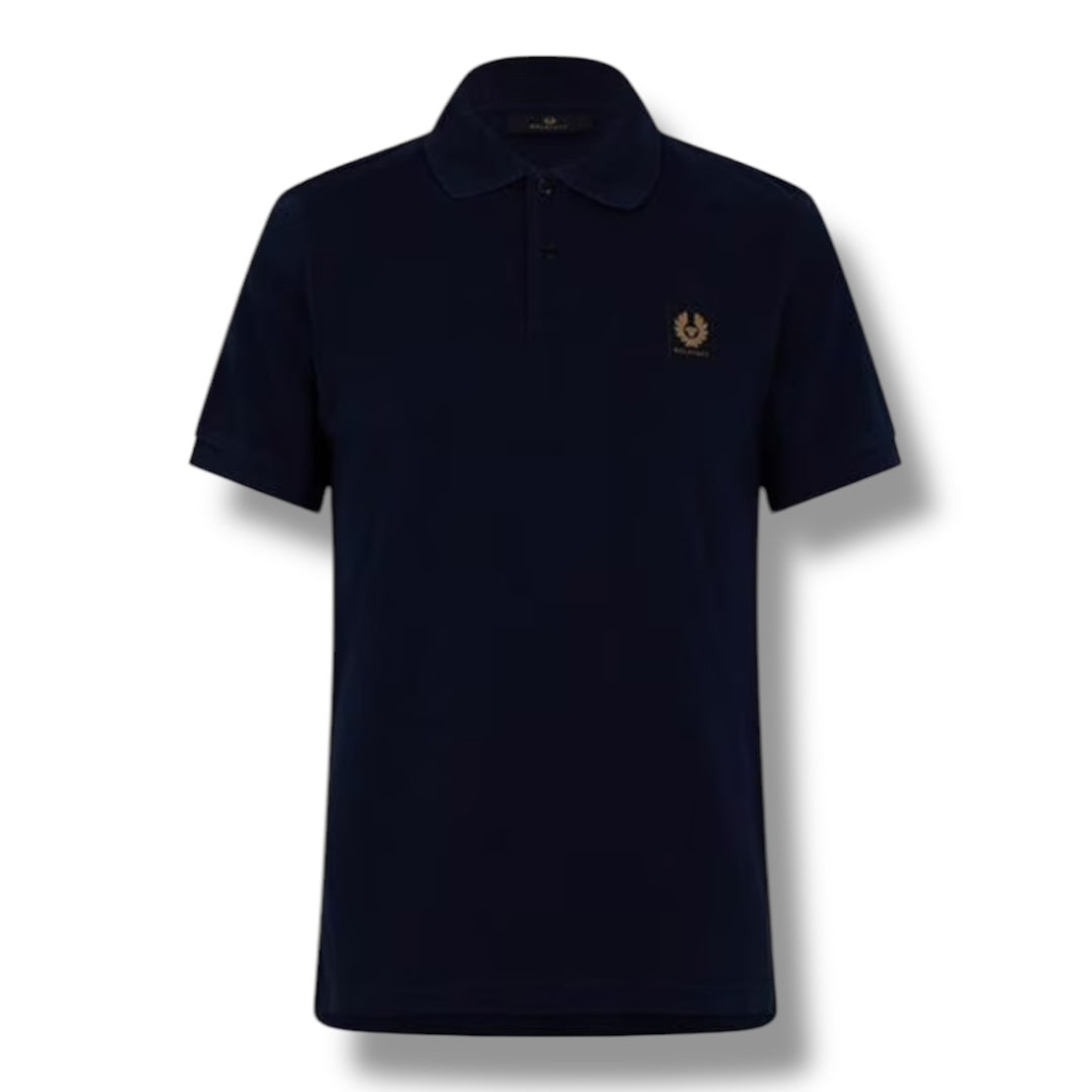 BELSTAFF PATCH LOGO POLO SHIRT NAVY BLUE