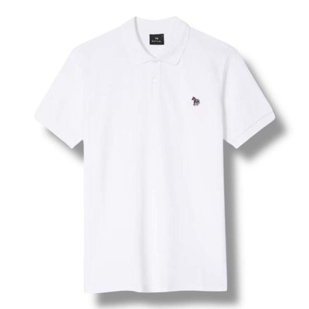 PAUL SMITH ZEBRA POLO SHIRT WHITE