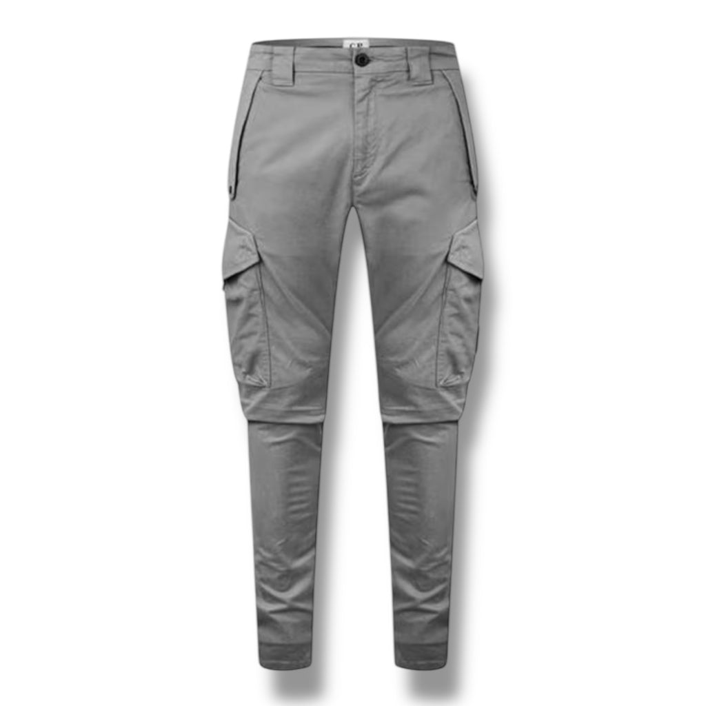 CP COMPANY ERGO LENS CARGO PANTS DUST GREY