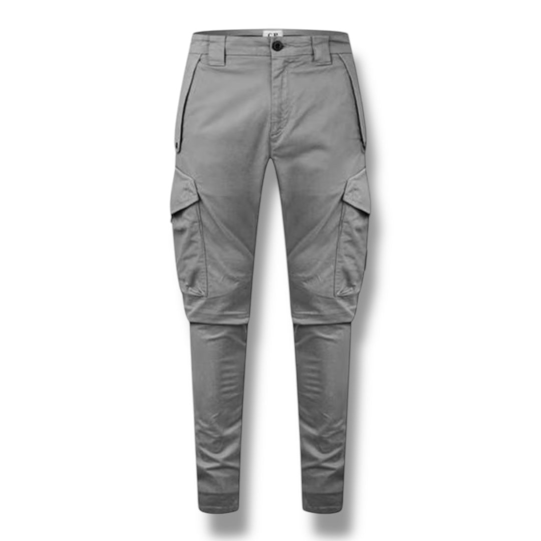 CP COMPANY ERGO LENS CARGO PANTS DUST GREY