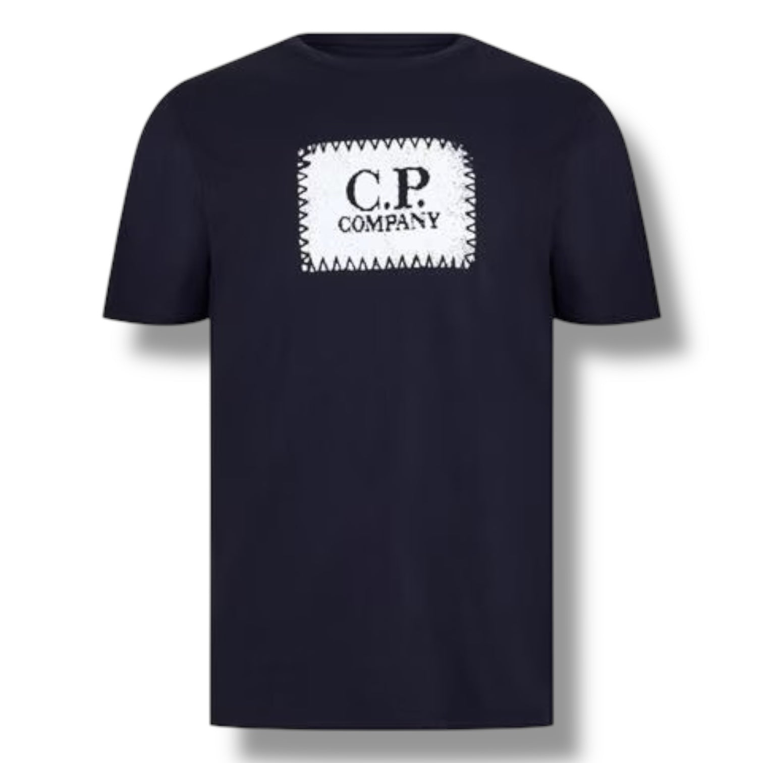 CP COMPANY STAMP LOGO T-SHIRT NAVY BLUE