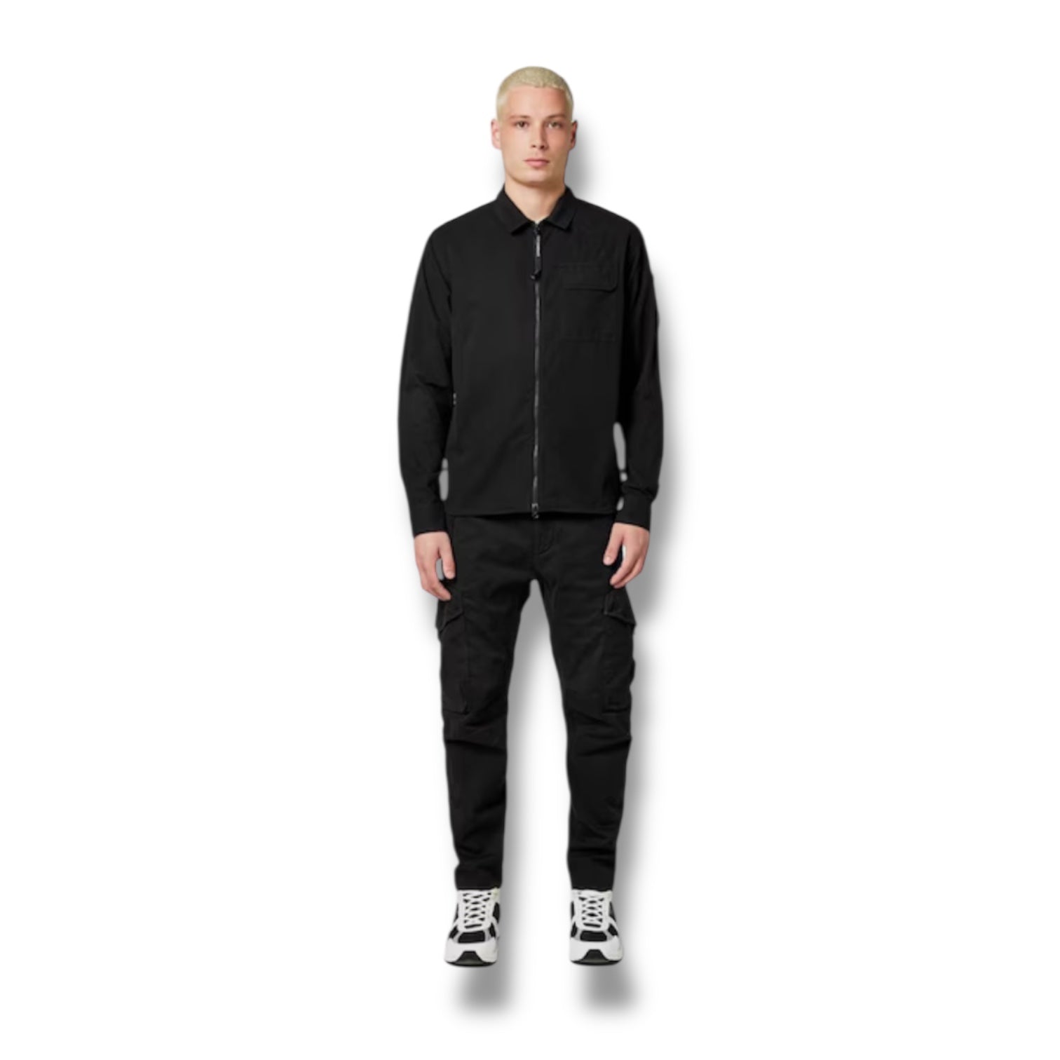 CP COMPANY LENS OVERSHIRT BLACK