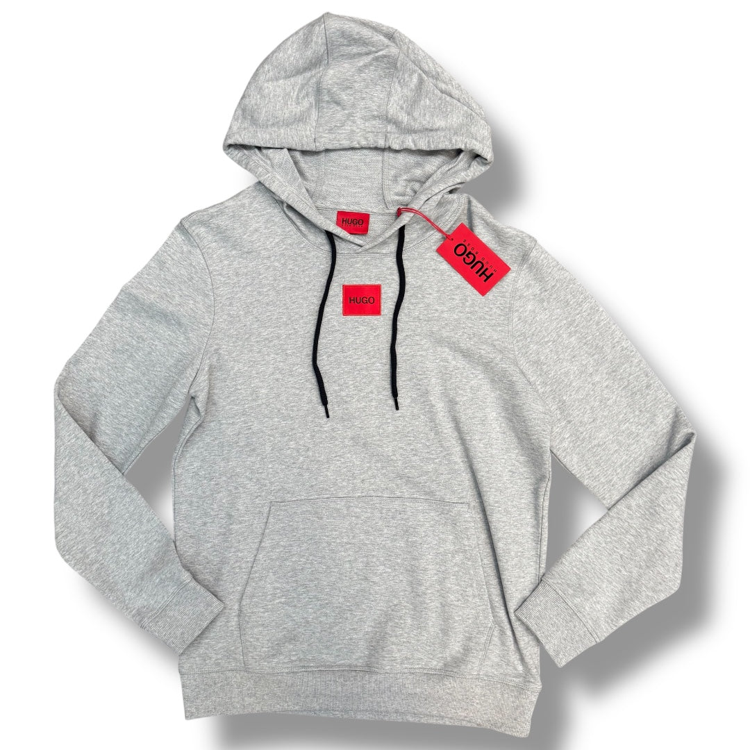 HUGO BOSS HUGO RED PATCH HOODIE GREY *SALE*