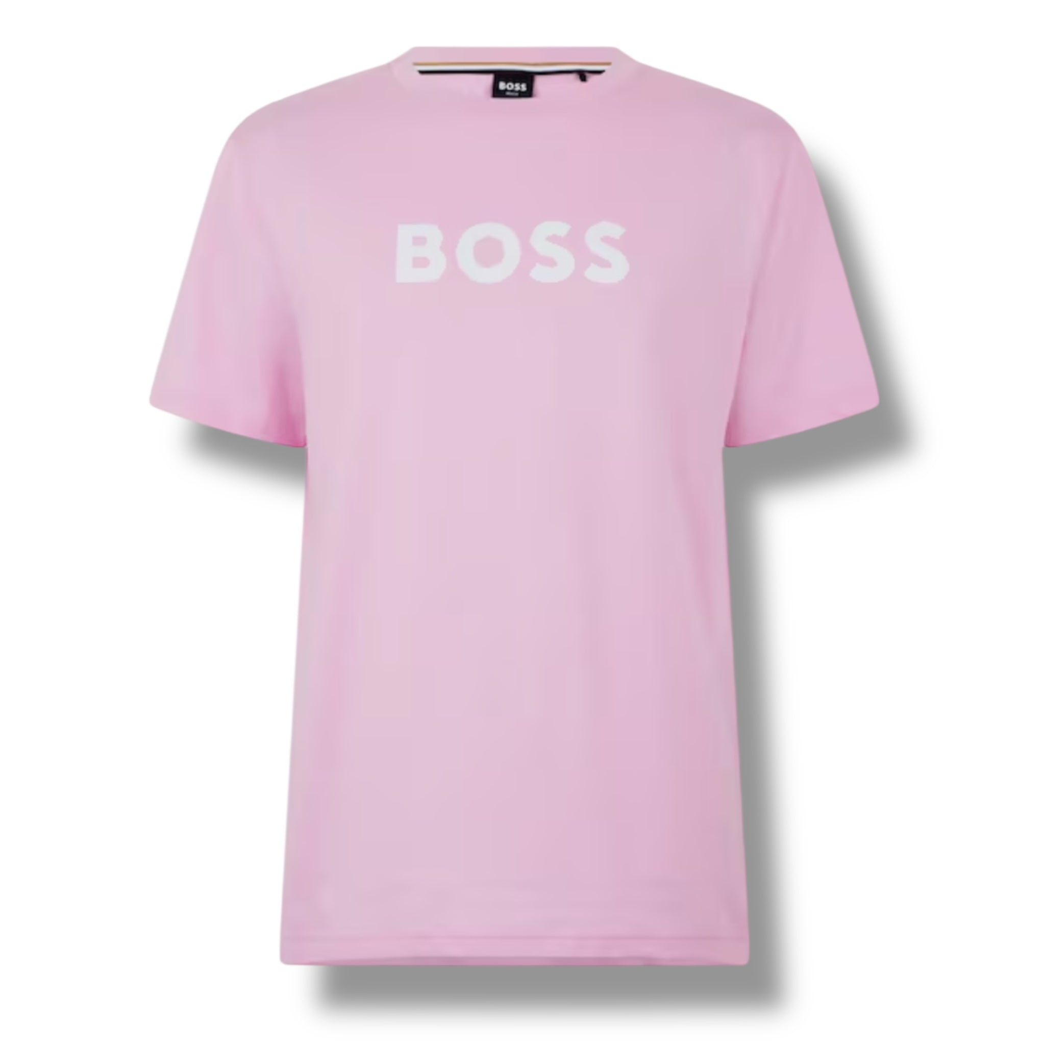 HUGO BOSS BIG LOGO T-SHIRT & SWIM SHORTS COMBO PINK