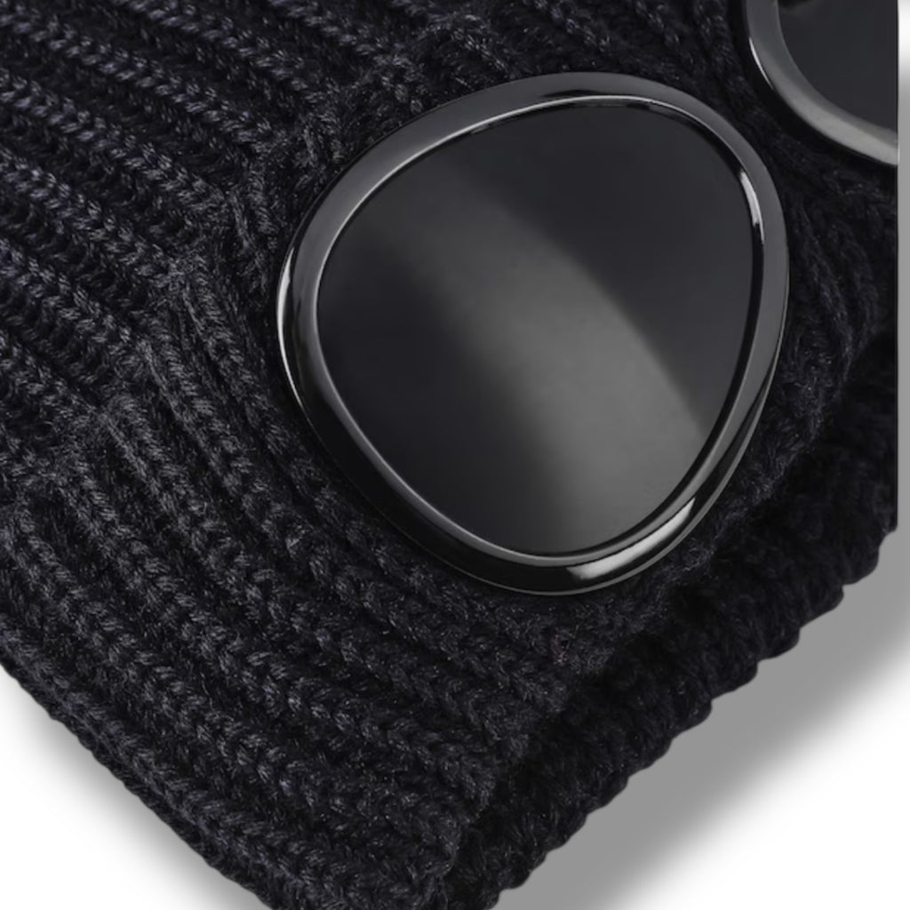 CP COMPANY GOOGLE BEANIE HAT NAVY BLUE