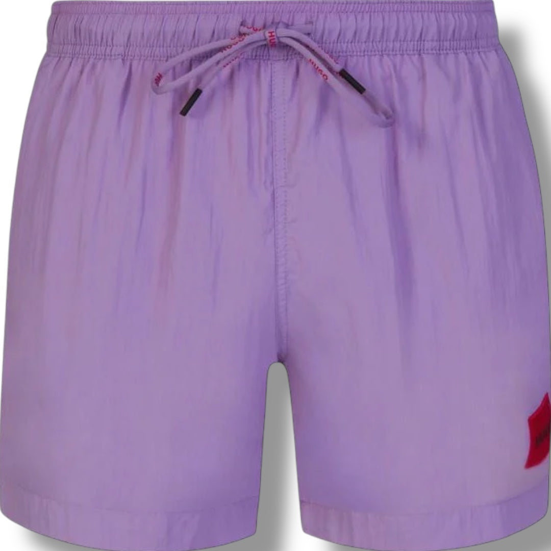 HUGO PATCH SWIM SHORTS PURPLE * SALE *