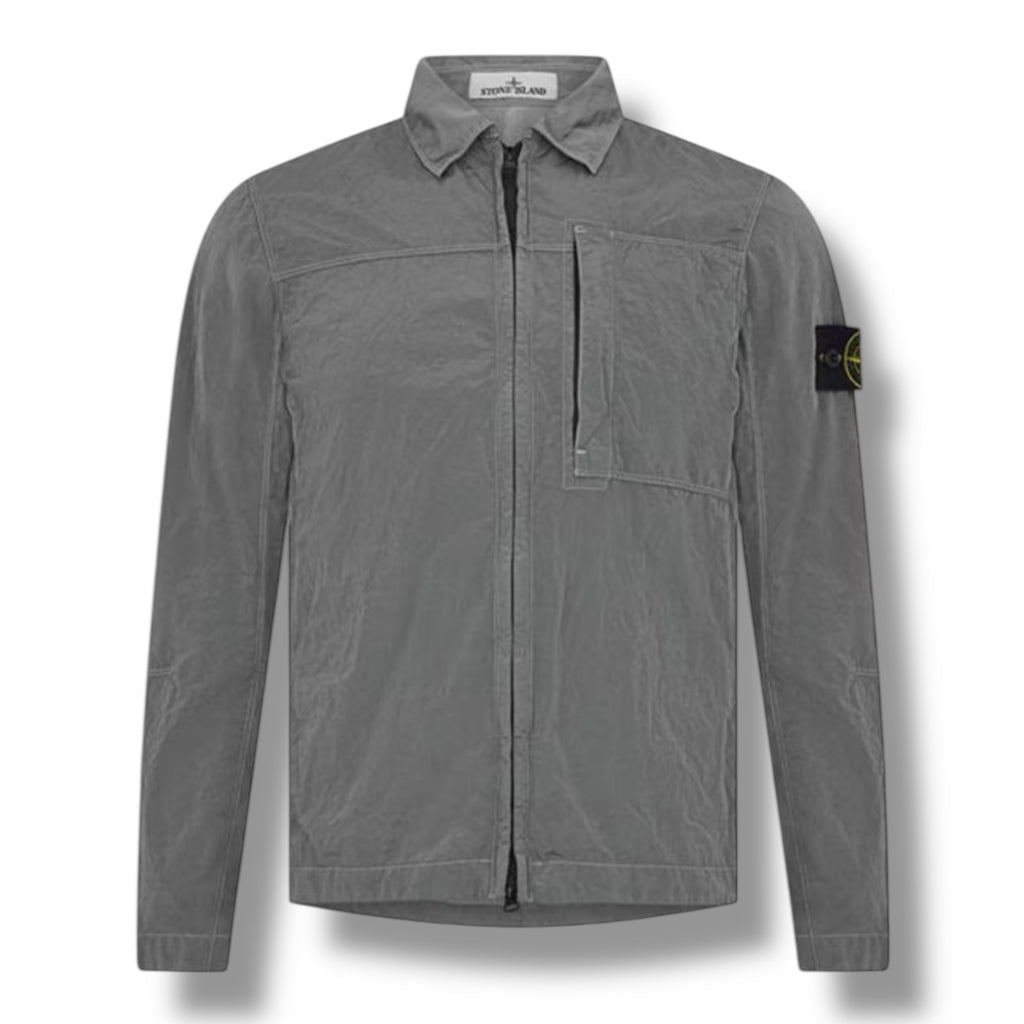 STONE ISLAND CRINKLE REPS OVERSHIRT GREY