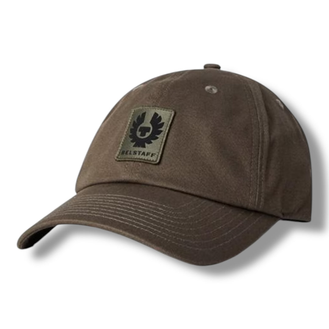 BELSTAFF PATCH LOGO BASEBALL CAP GREEN