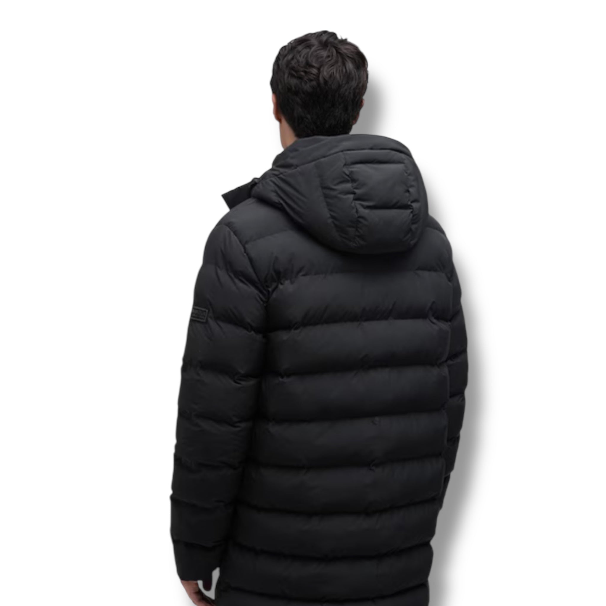 BARBOUR INTERNATIONAL DALE HOODED PUFFER JACKET BLACK