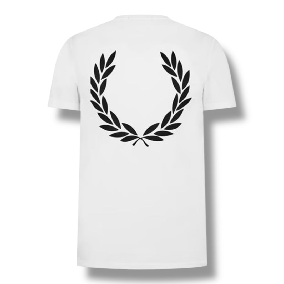 FRED PERRY BACK LOGO T-SHIRT WHITE