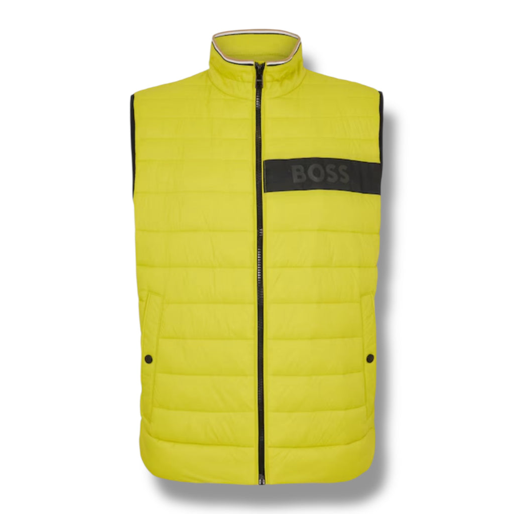 HUGO BOSS DAROLAN LIGHTWEIGHT PADDED GILET BRIGHT GREEN