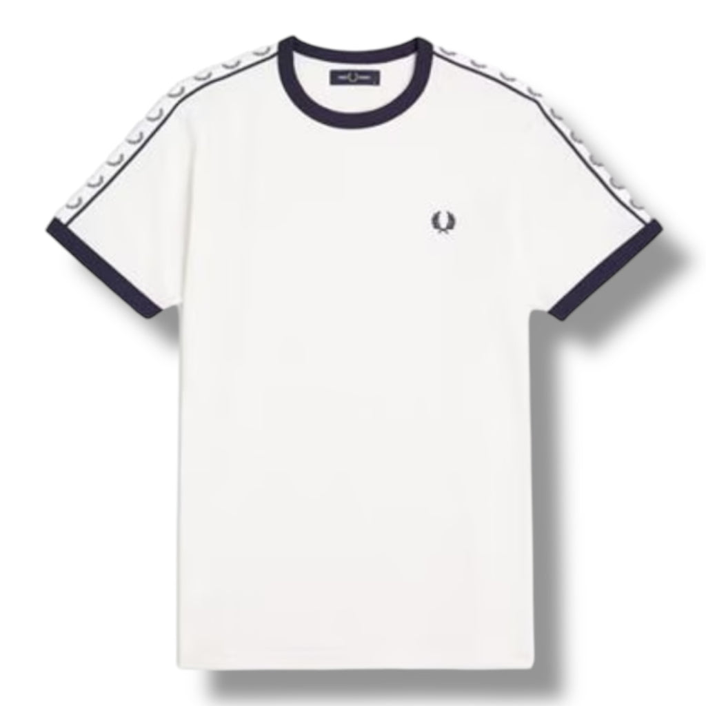 FRED PERRY TRIM T-SHIRT WHITE