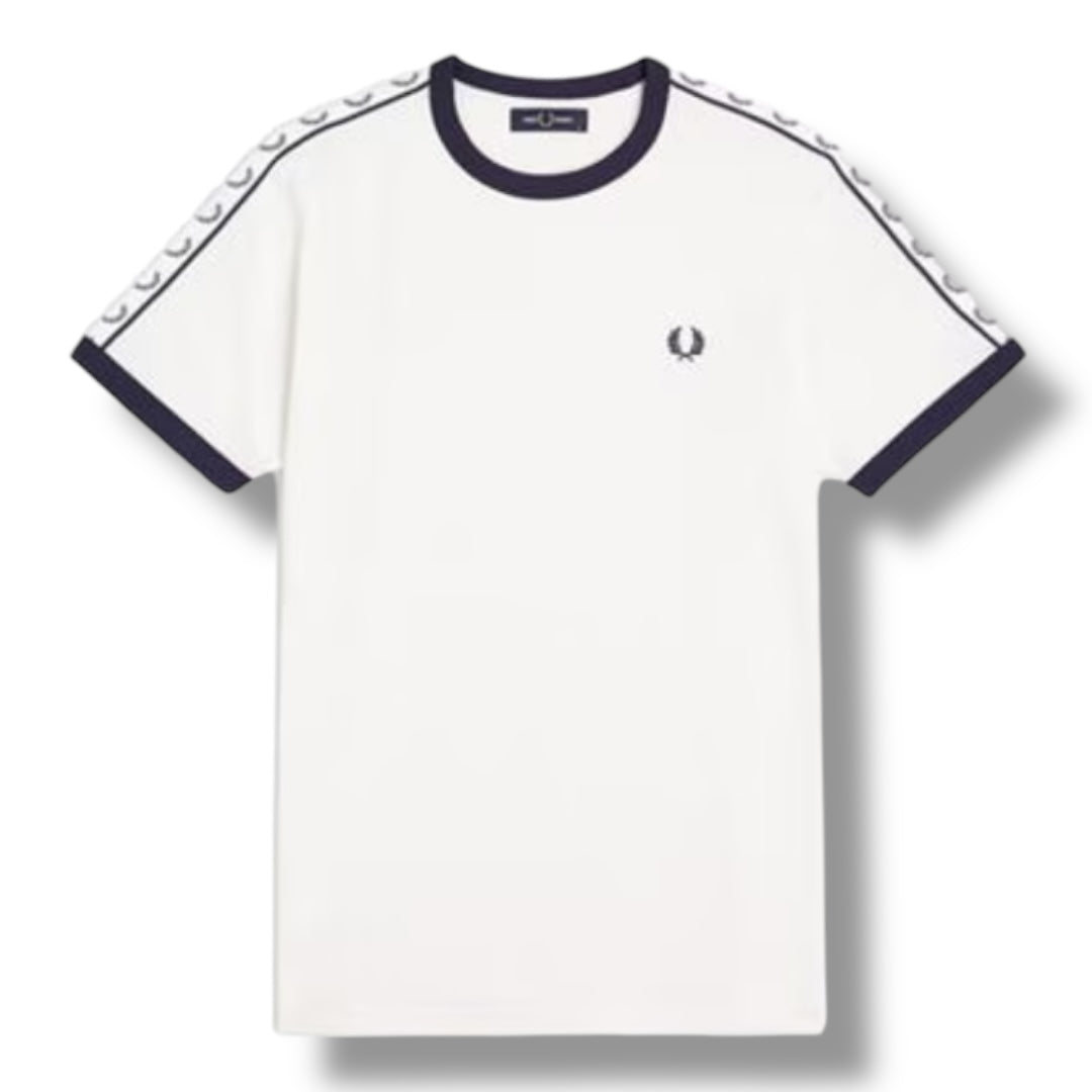 FRED PERRY TRIM T-SHIRT WHITE