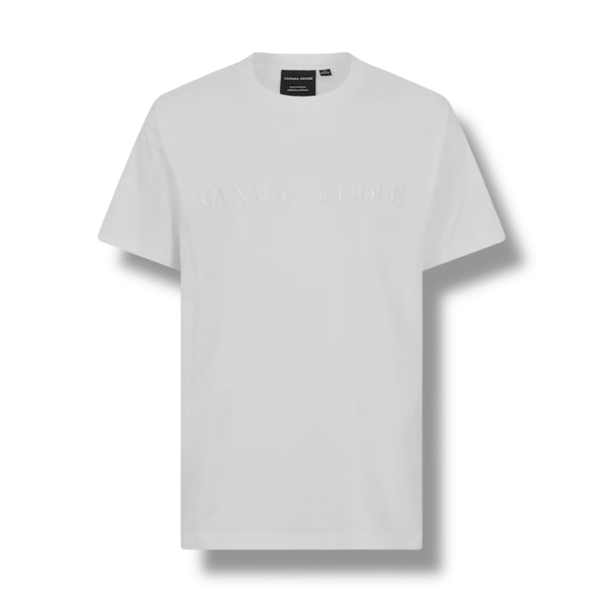 CANADA GOOSE EMBROIDERED LOGO T-SHIRT WHITE