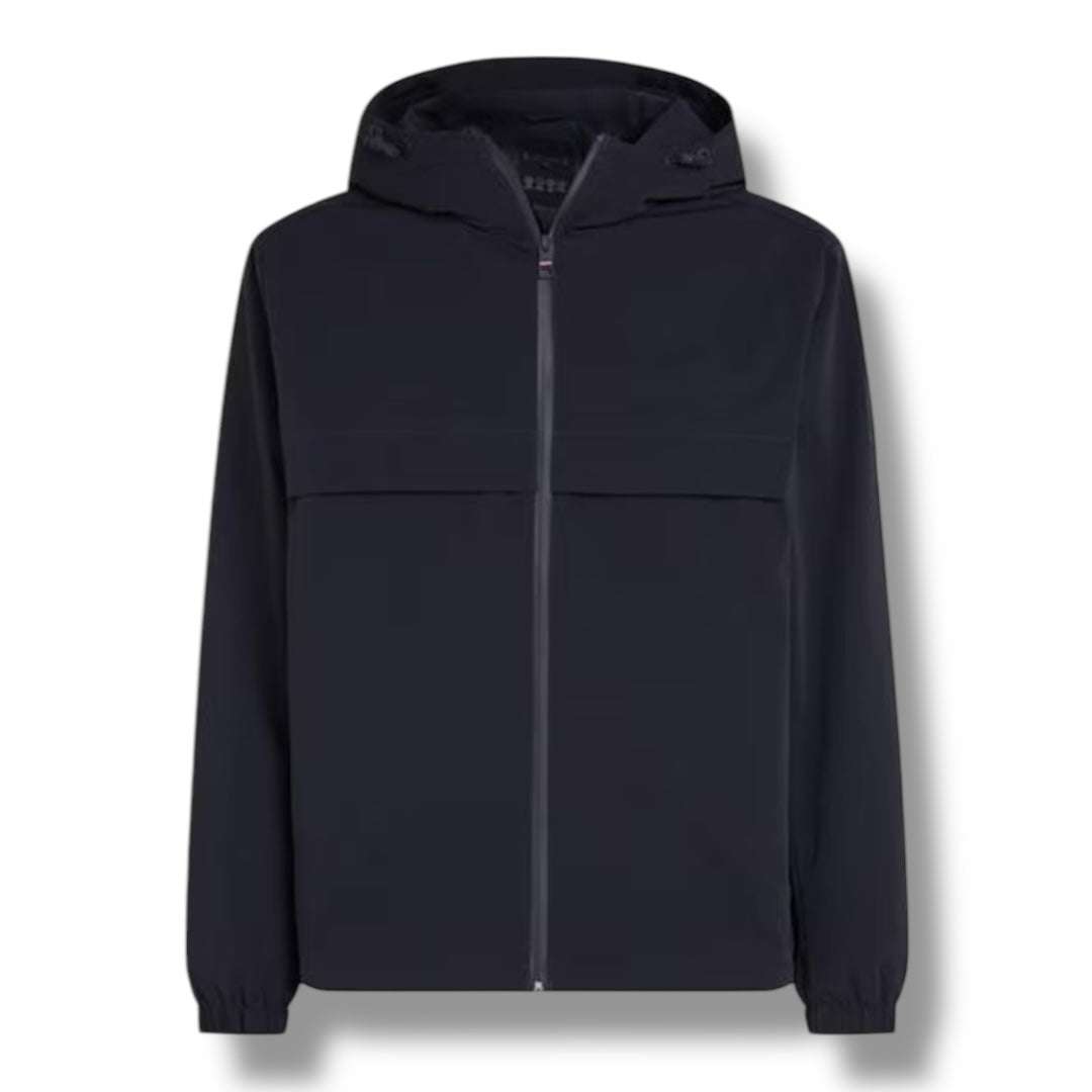 TOMMY HIFILGER HOODED JACKET NAVY BLUE