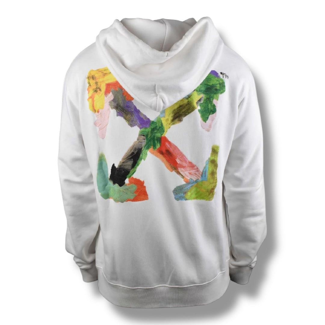 OFF WHITE PAINT ARROWS OTTH HOODIE WHITE