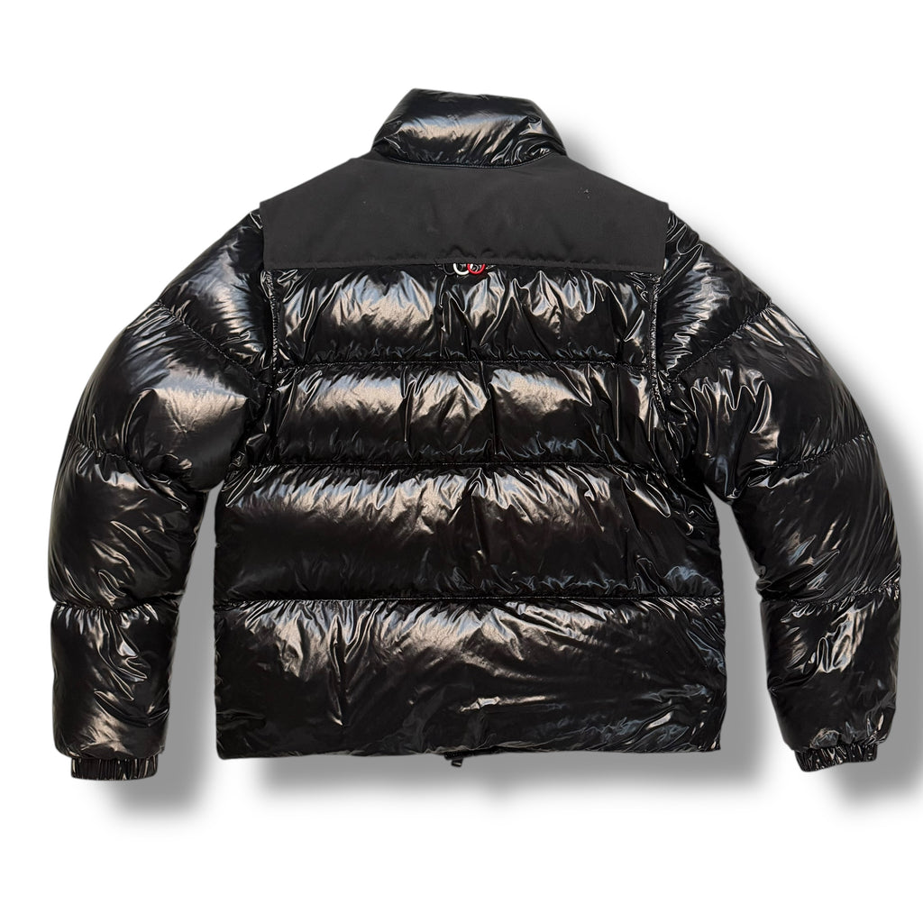 MONCLER SHINY PUFFER JACKET BLACK SIZE 2 - MEDIUM