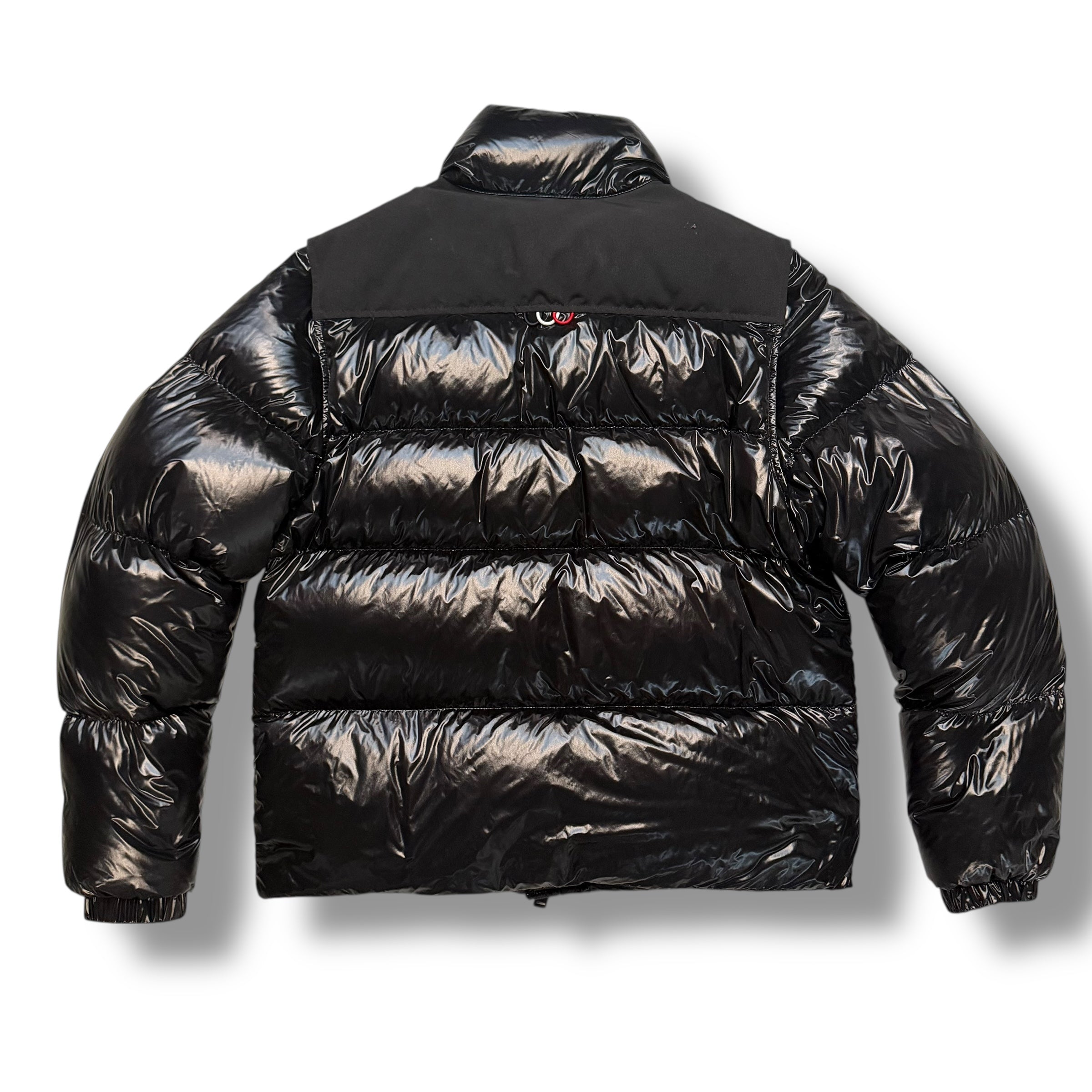 MONCLER SHINY PUFFER JACKET BLACK SIZE 2 - MEDIUM