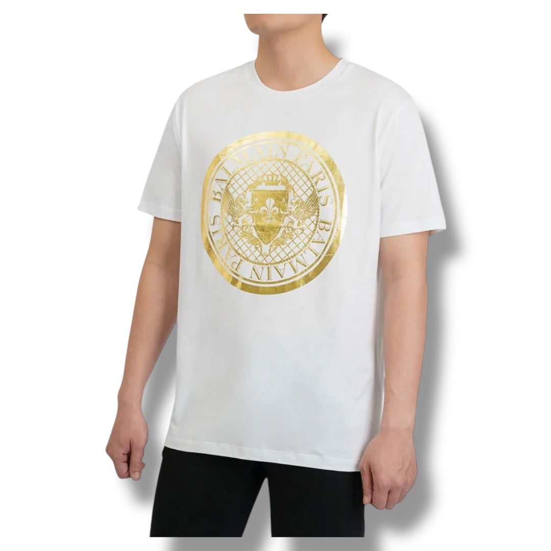 BALMAIN GOLD COIN T-SHIRT WHITE