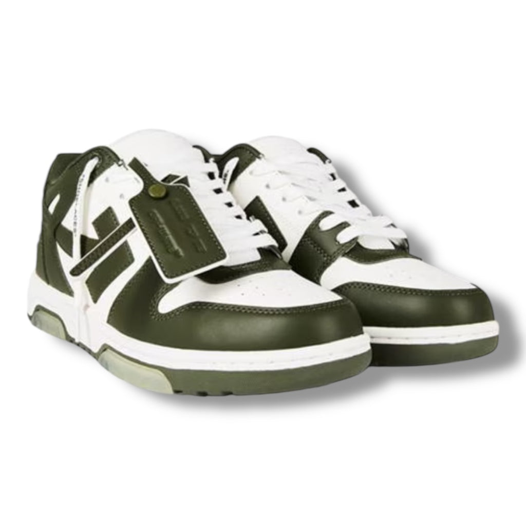 OFF WHITE OUT OF OFFICE TRAINERS WHITE / KHAKI GREEN