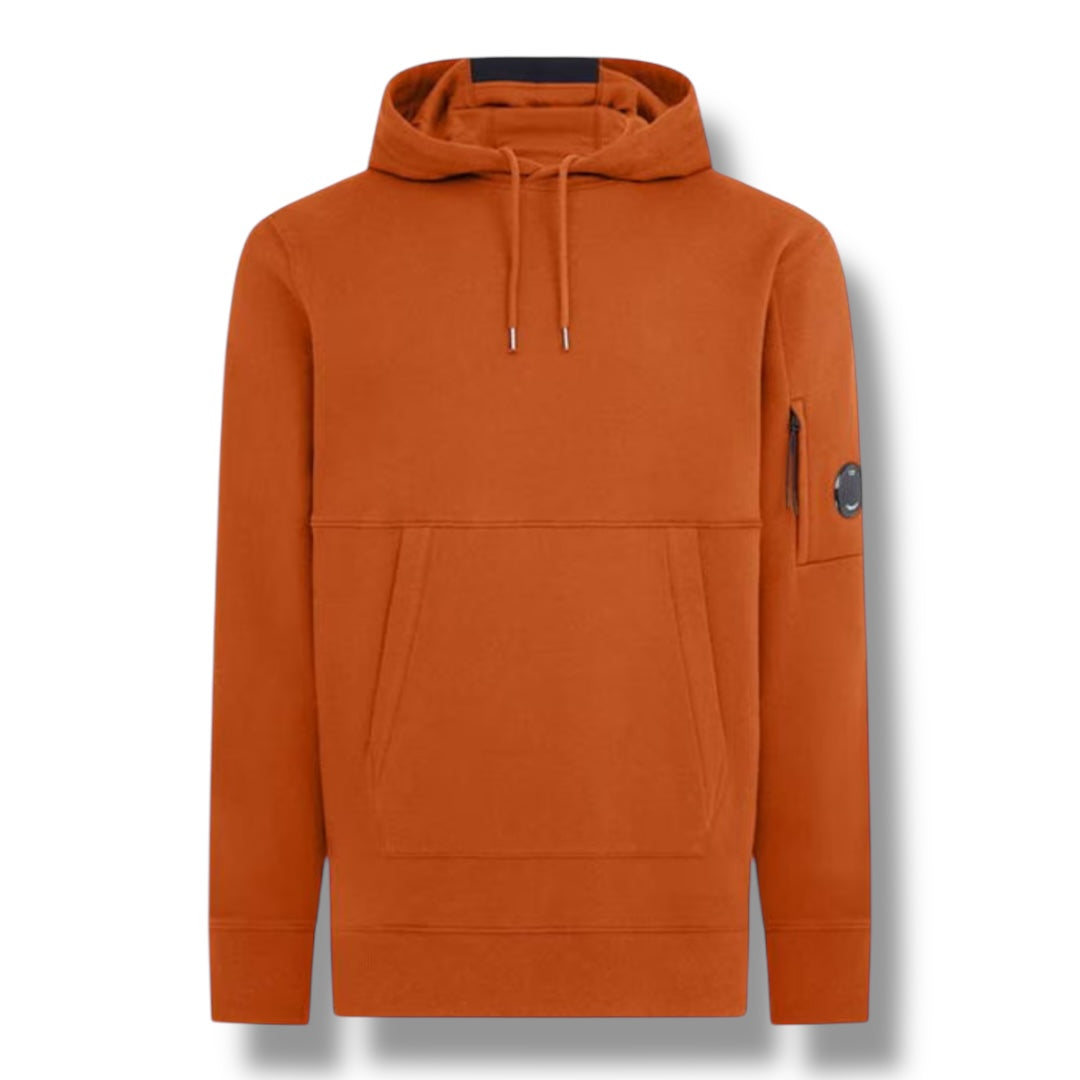 CP COMPANY LENS ARM OTTH HOODIE ORANGE