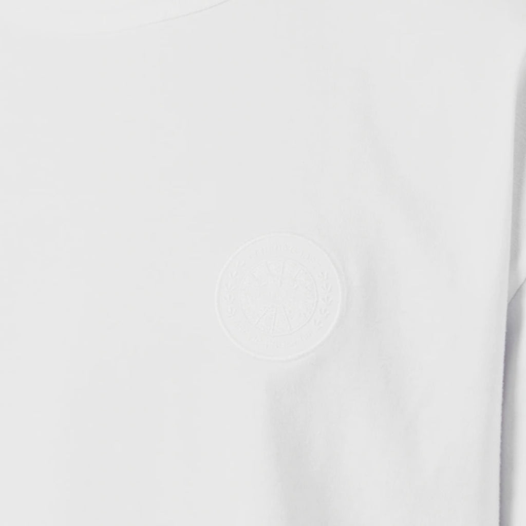CANADA GOOSE EMBROIDERED BADGE LOGO T-SHIRT WHITE