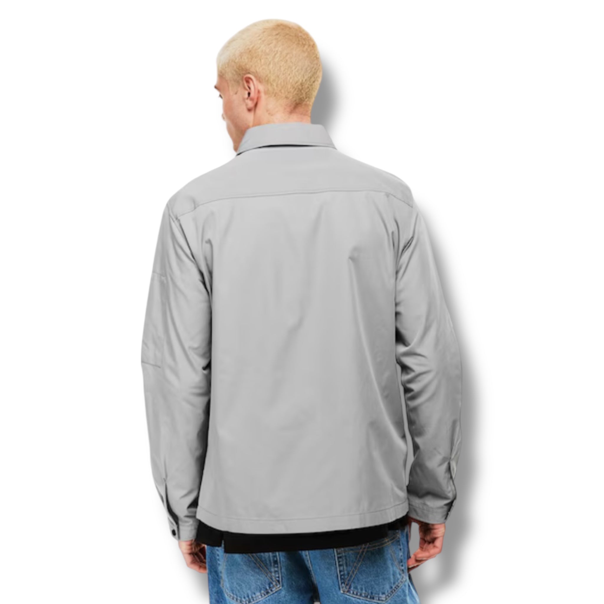 HUGO RED PATCH OVERSHIRT GREY