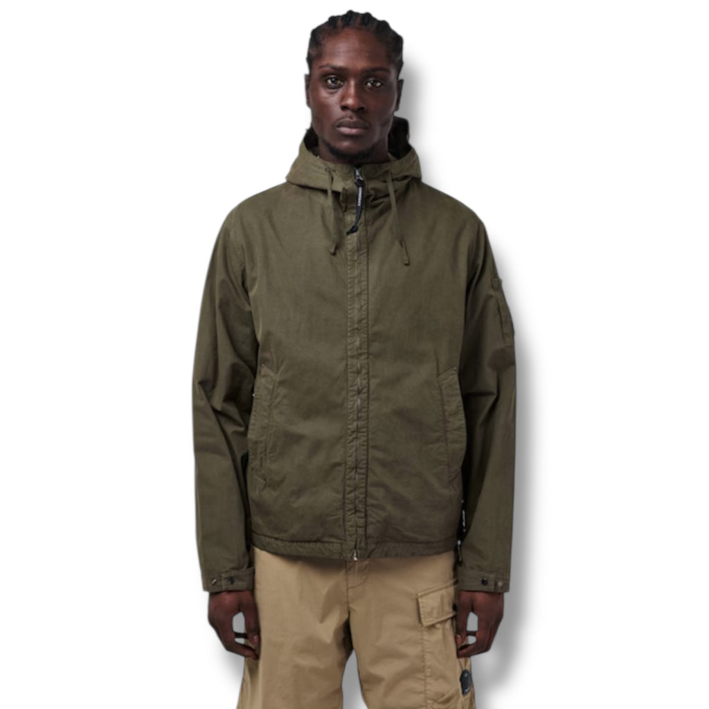 CP COMPANY HOODED LENS OVERSHIRT IVY GREEN