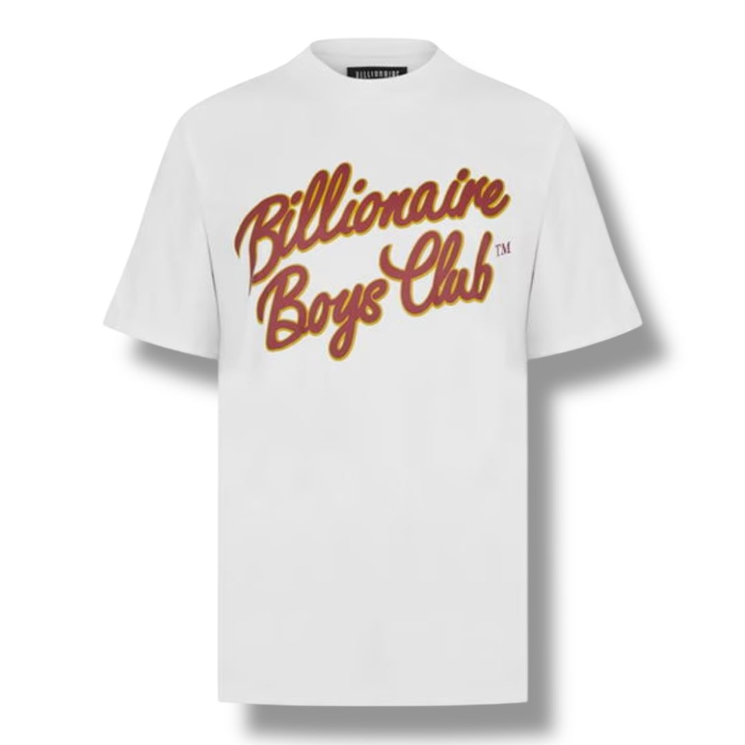 BILLIONAIRE BOYS CLUB SCRIPT T-SHIRT WHITE