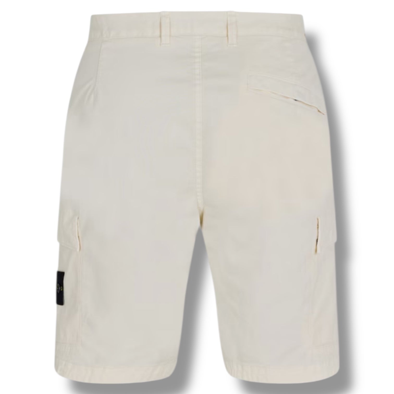 STONE ISLAND TELA CARGO SHORTS IVORY BEIGE