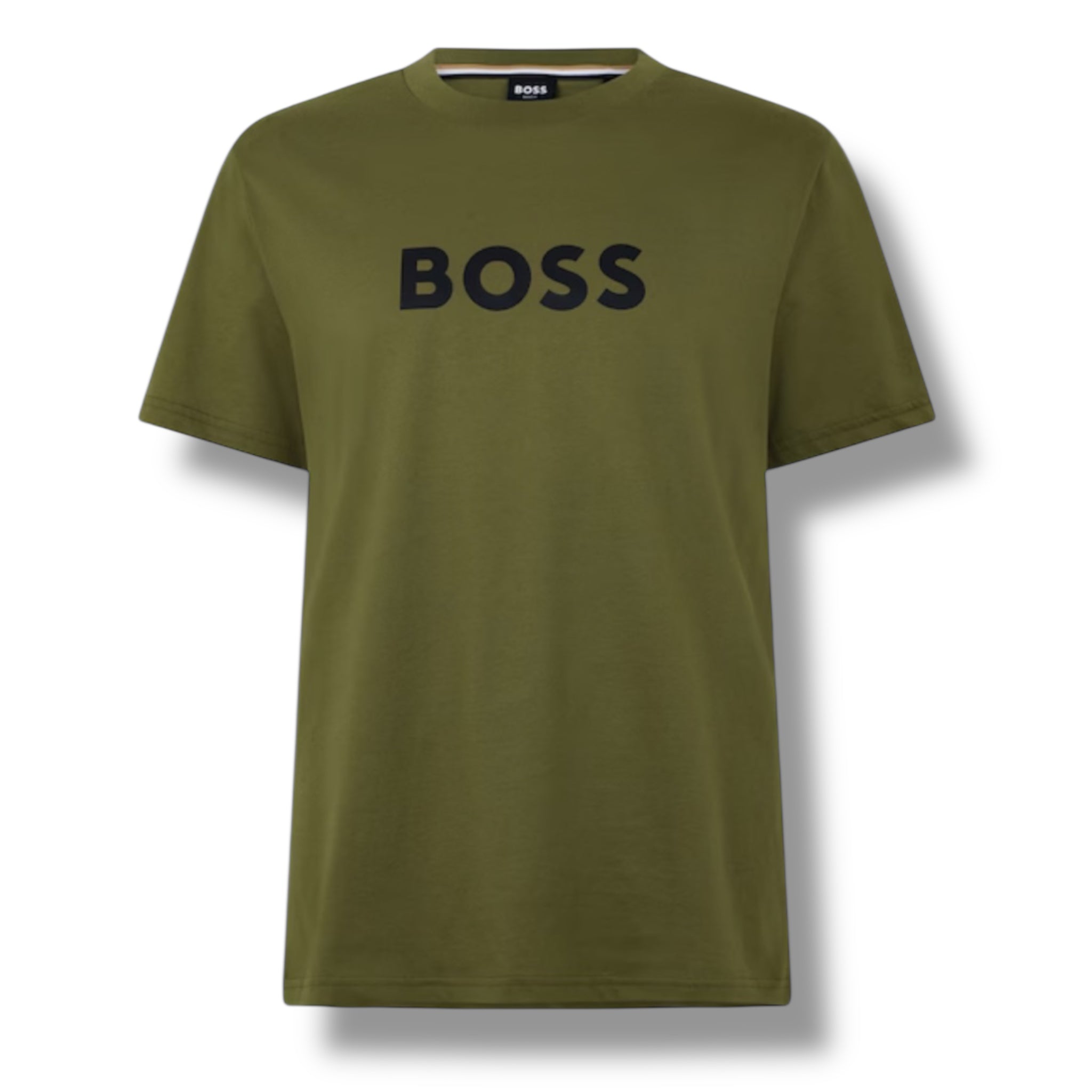 HUGO BOSS BIG LOGO T-SHIRT & SWIM SHORTS COMBO SAGE GREEN