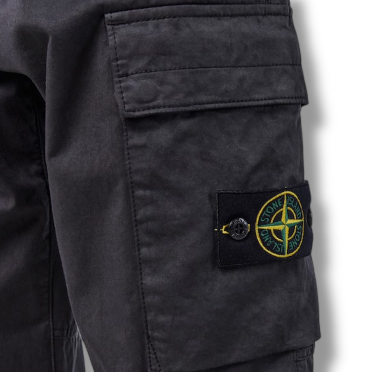 STONE ISLAND SATIN CARGO PANT CHARCOAL GREY