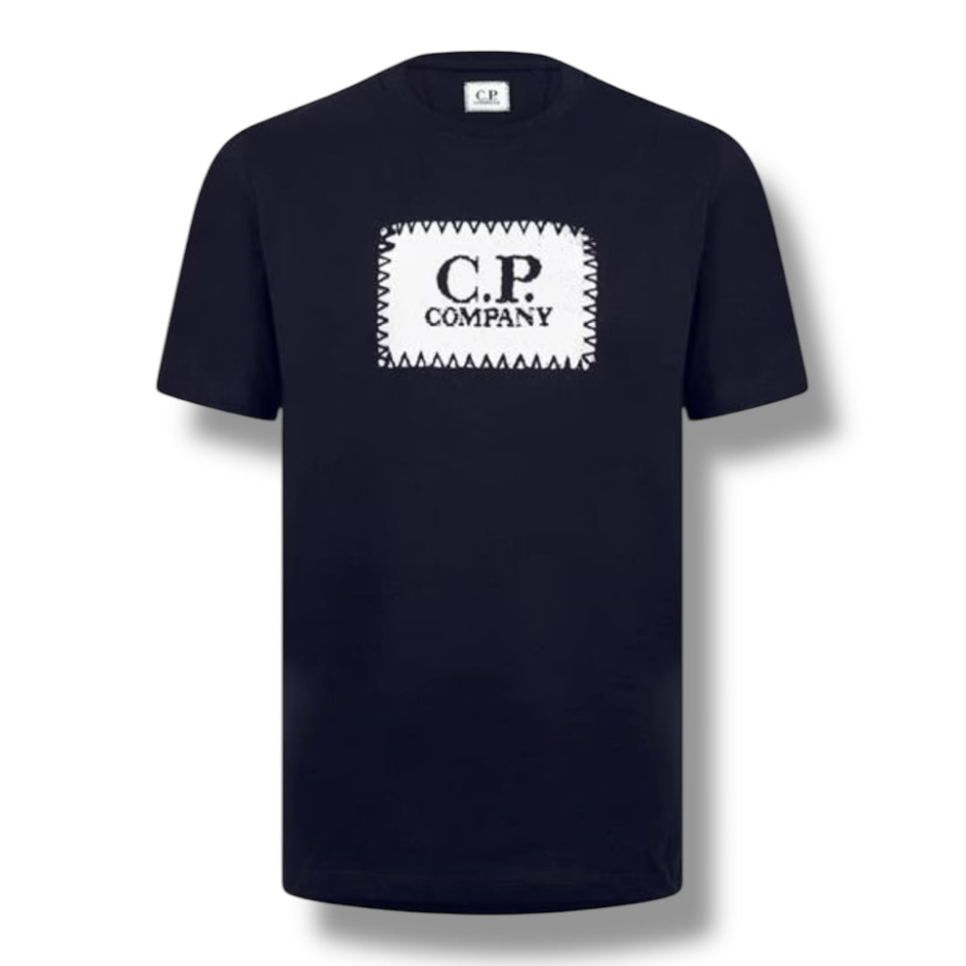 CP COMPANY STAMP LOGO T-SHIRT BLACK