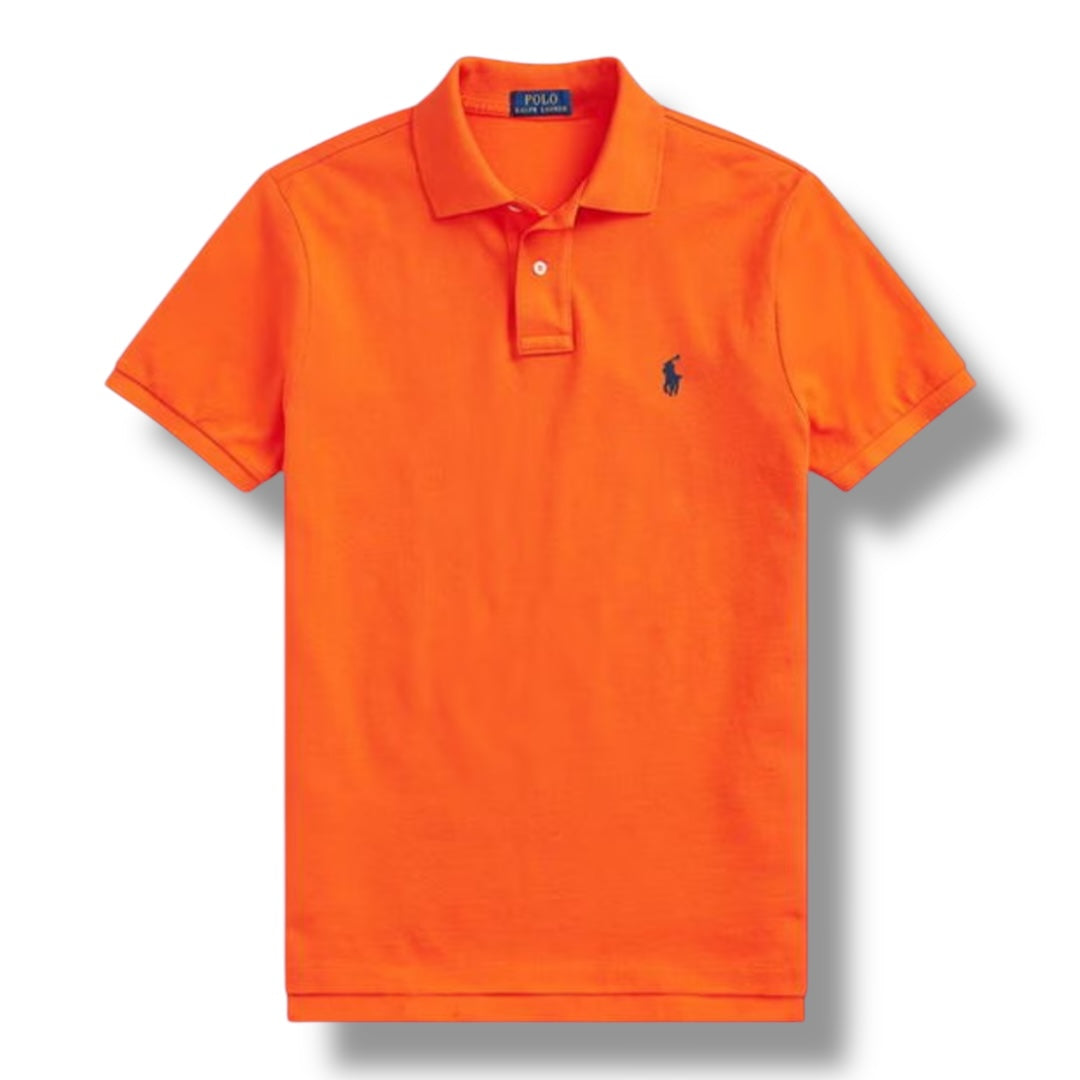 RALPH LAUREN CUSTOM FIT POLO SHIRT ORANGE