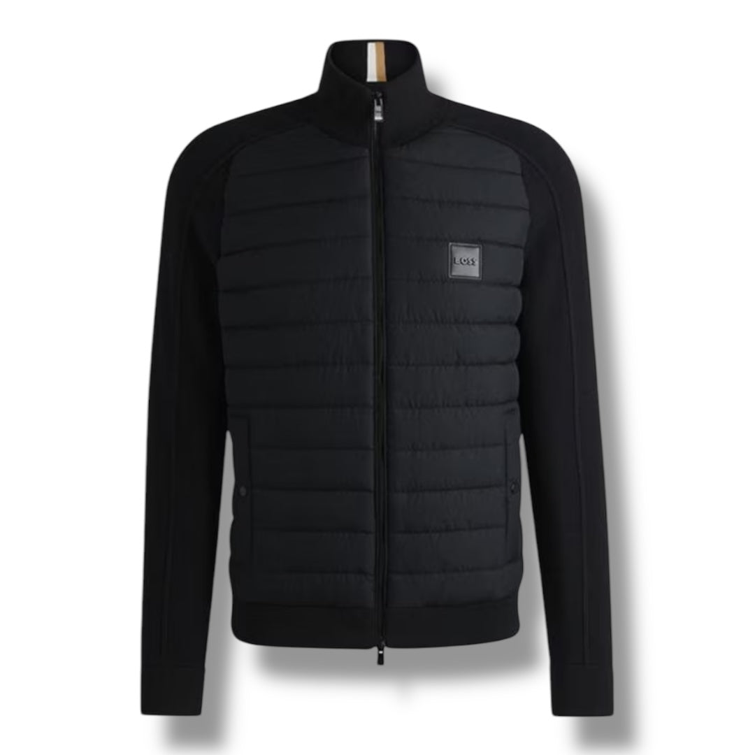 HUGO BOSS HYBRID PADDED JACKET BLACK