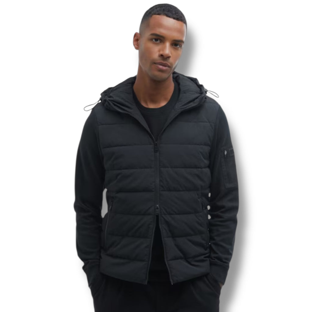 BARBOUR INTERNATION HYBRID HOODED JACKET BLACK