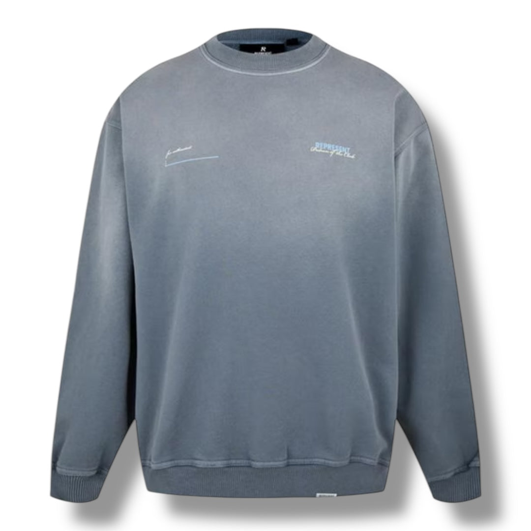 REPRESENT PATRON OF THE CLUB SCRIPT OTTH HOODIE WASHED GREY