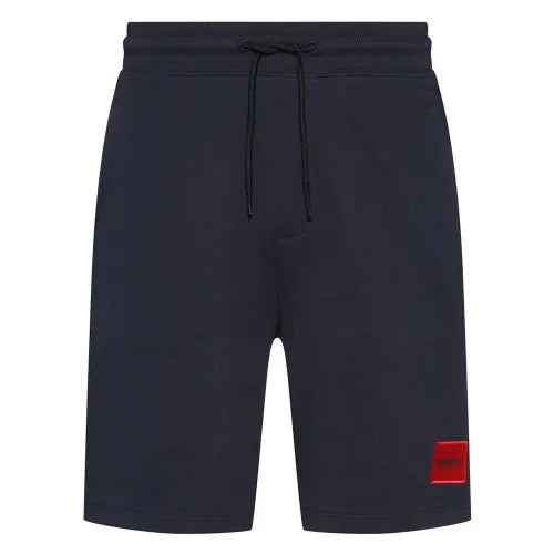 HUGO RED PATCH JERSEY SHORTS NAVY * SALE *