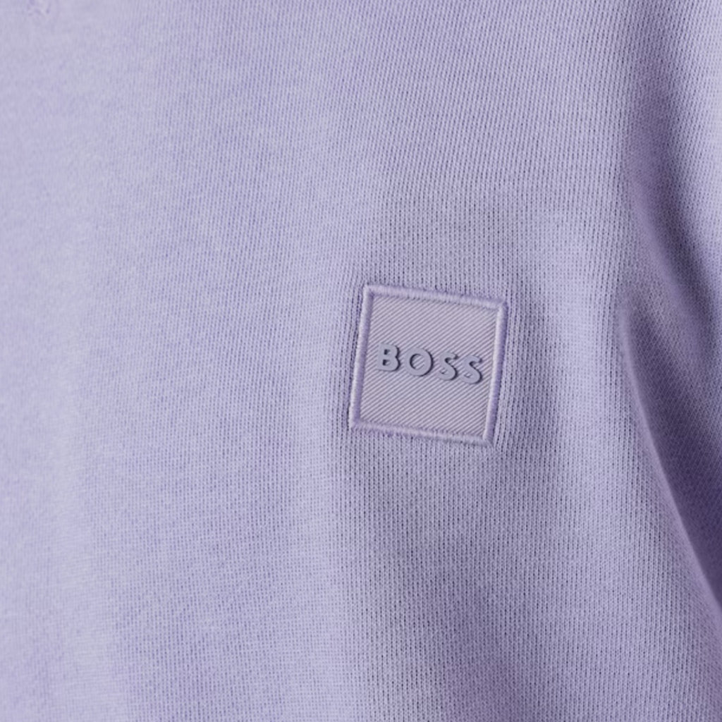 HUGO BOSS PATCH LOGO SWEATSHIRT PURPLE