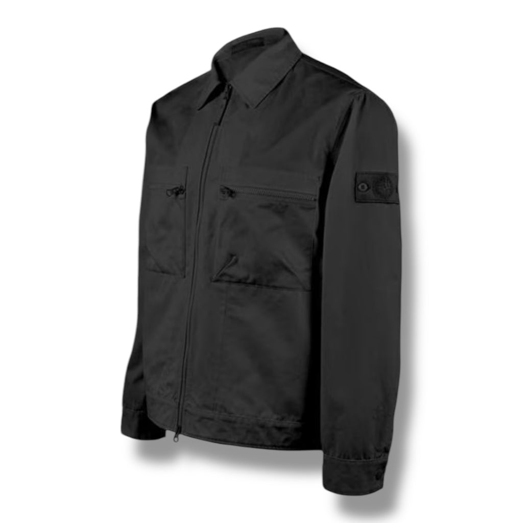 STONE ISLAND GHOST VENTILE OVERSHIRT BLACK