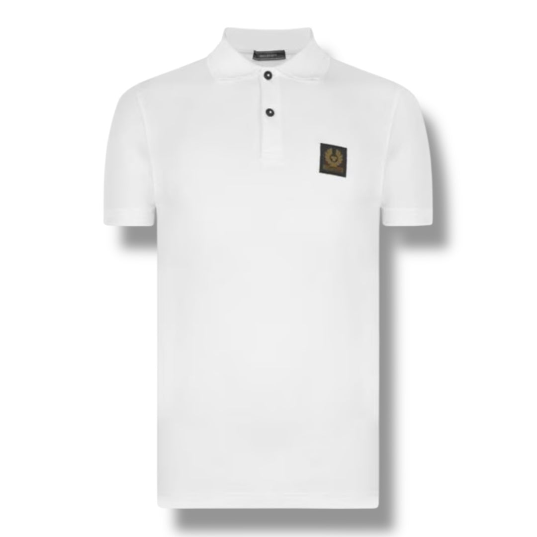 BELSTAFF PATCH LOGO POLO SHIRT WHITE